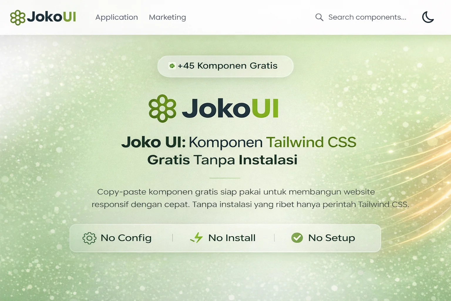 Joko UI: Komponen Tailwind CSS Gratis Tanpa Instalasi